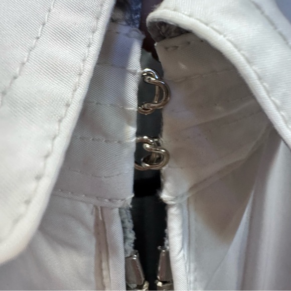 Ralph Lauren Womens PM White Silver Metallic Reversible Vest Snaps‎ $189 NWOT - Picture 7 of 12